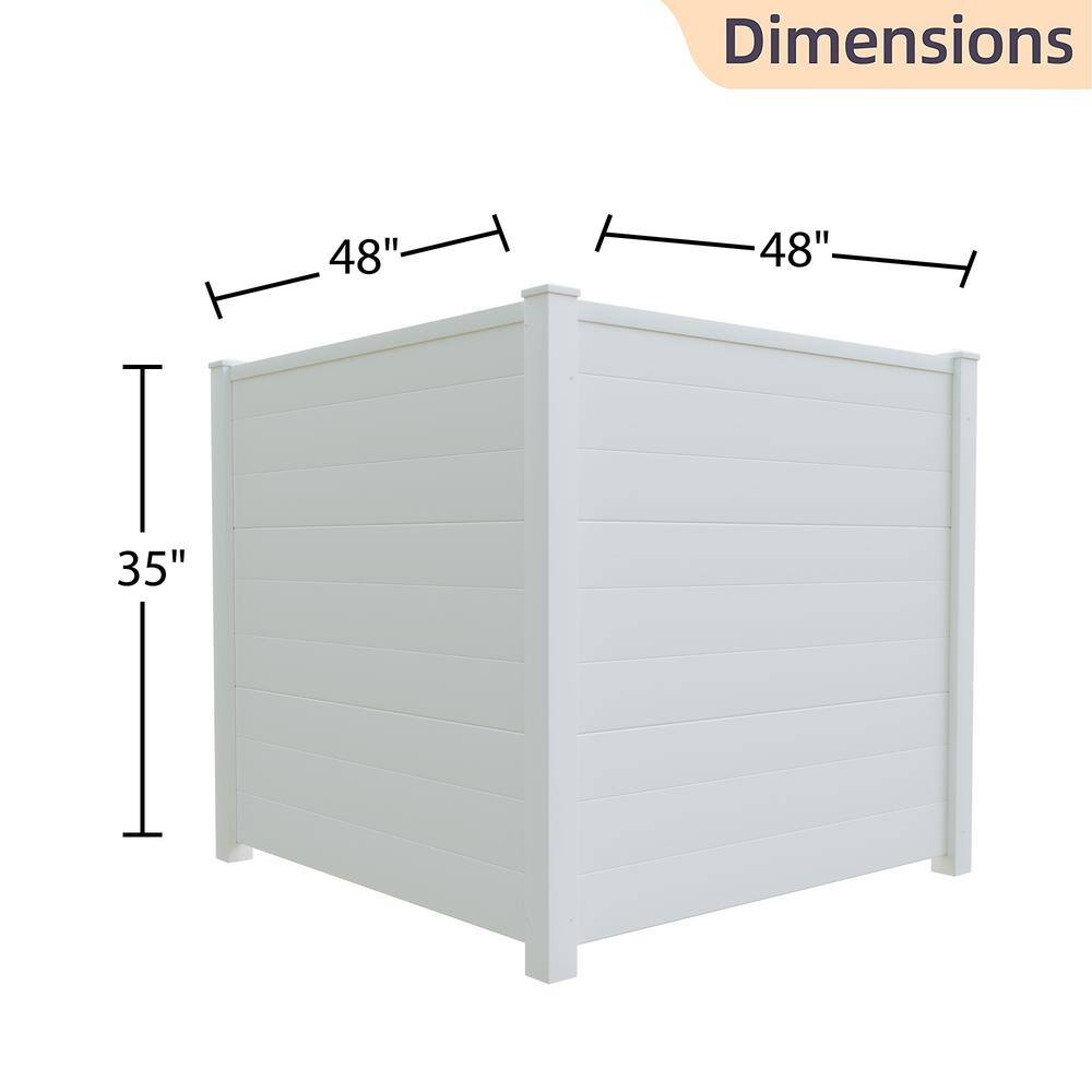 FENCY 35 in. H x 48 in. W Vinyl Garden Fence White HD-A-YP01011