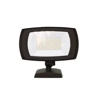 Commercial Electric 250W Equivalent Integrated LED Bronze Outdoor WallFlood Light 8000 Lumens FSNX80-PC-4K-BZ