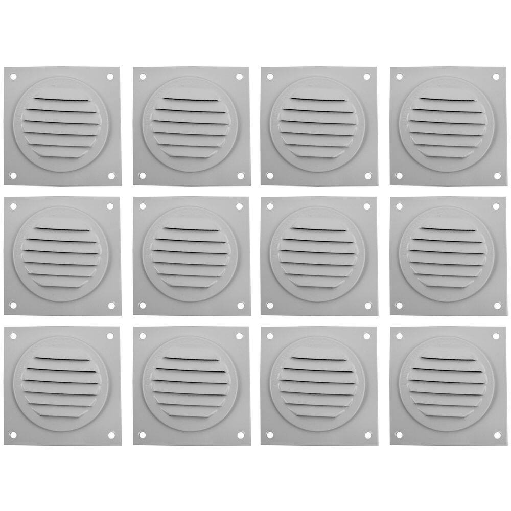 Active Ventilation 2 in. Aluminum Round Soffit Vent in White (12-Pack) RSV-2-WT(12)