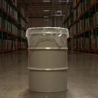 HDX 55 Gallon Clear Heavy-Duty Flap Tie Drum Liner Trash Bags (80-Count) HD55WC040C-2PK