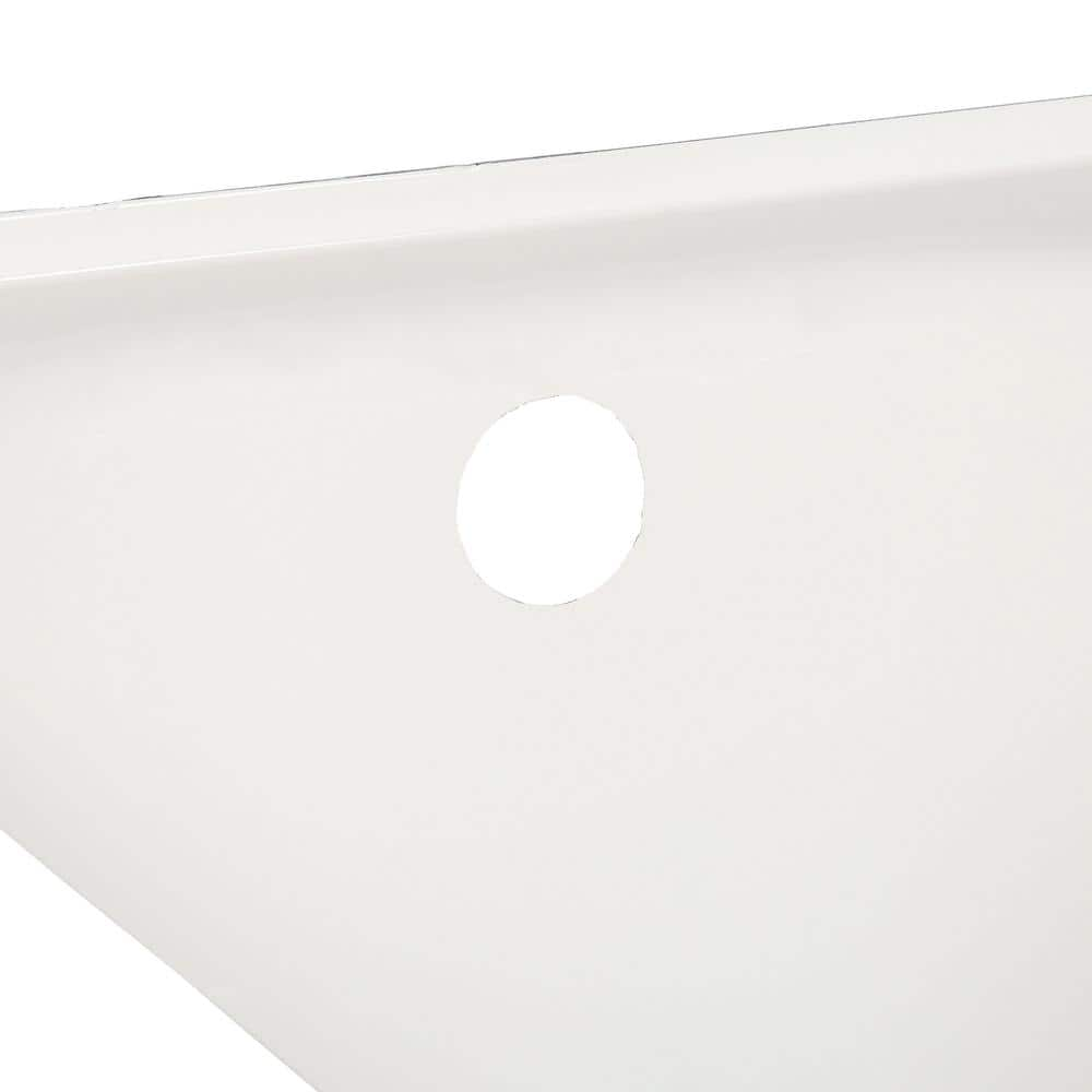 Bootz Industries Mauicast 60 in x 30 in Rectangular Alcove Soaking Bathtub with Left Drain in White