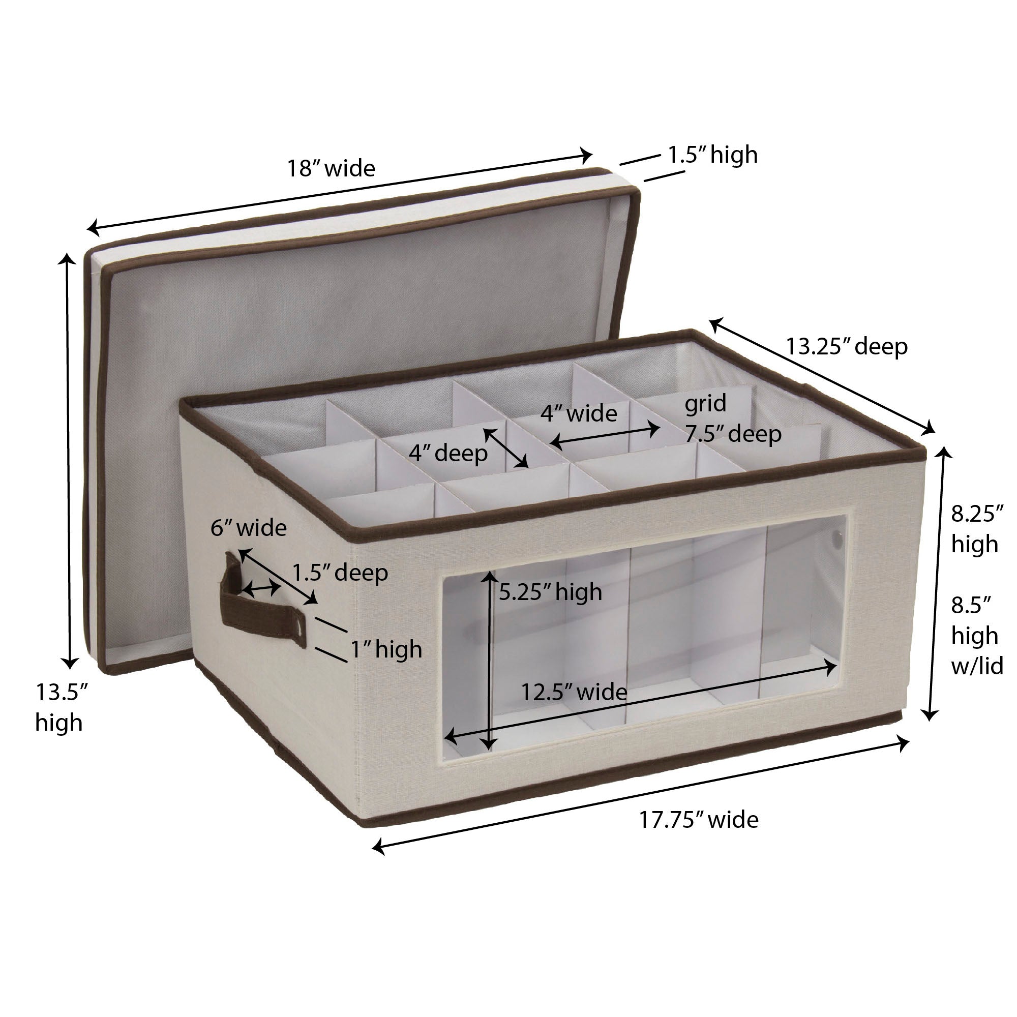 Household Essentials Window Vision Stemware Balloon Chest