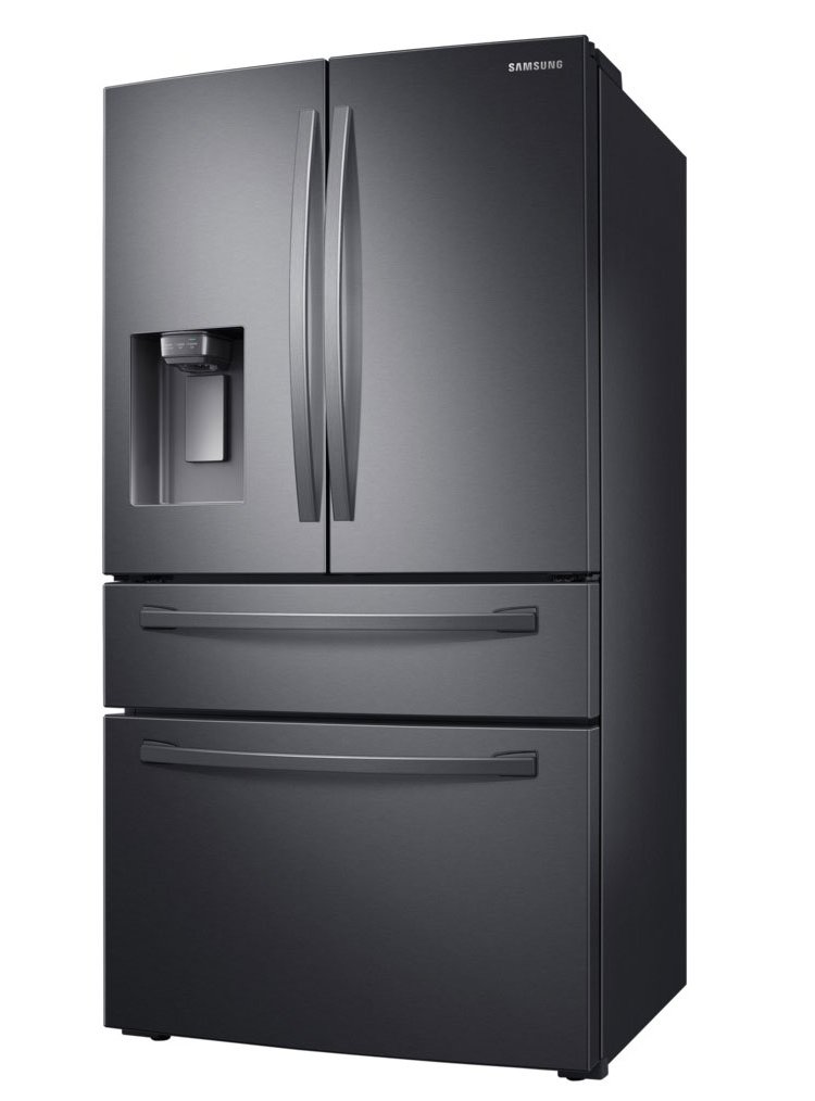  ADA 23 Cu. Ft. Fingerprint Resistant Black Stainless Steel Counter Depth 4-Door French Door Refrigerator With FlexZone Drawer