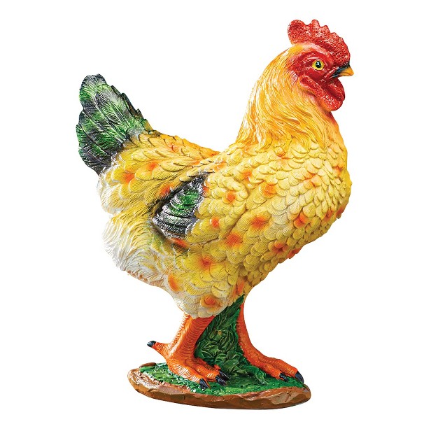 Collections Etc Hand painted Realistic Farm Chicken Outdoor Statue