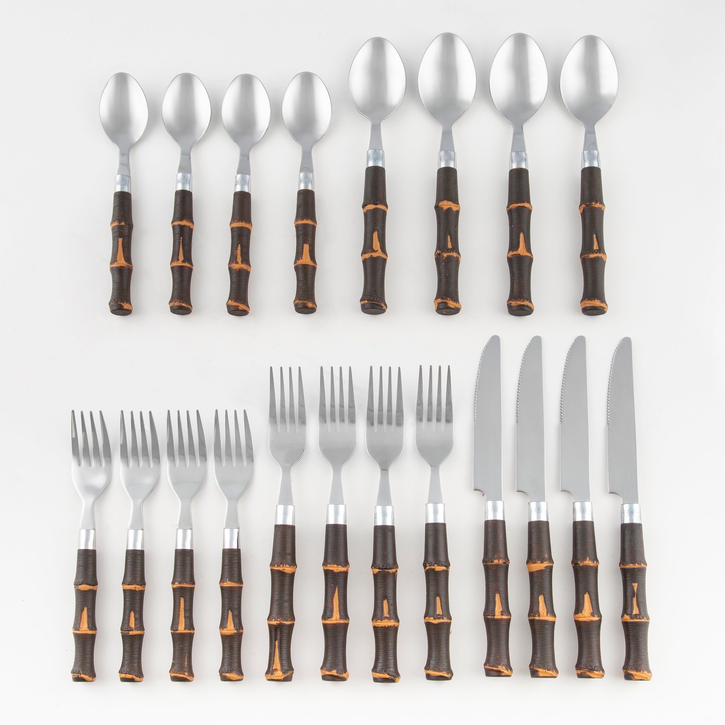 Bamboo Dark 20-Piece Flatware Set