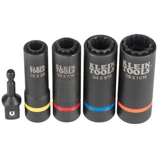 Klein Tools 2-In-1 Impact Socket Set (5-Piece) 66040