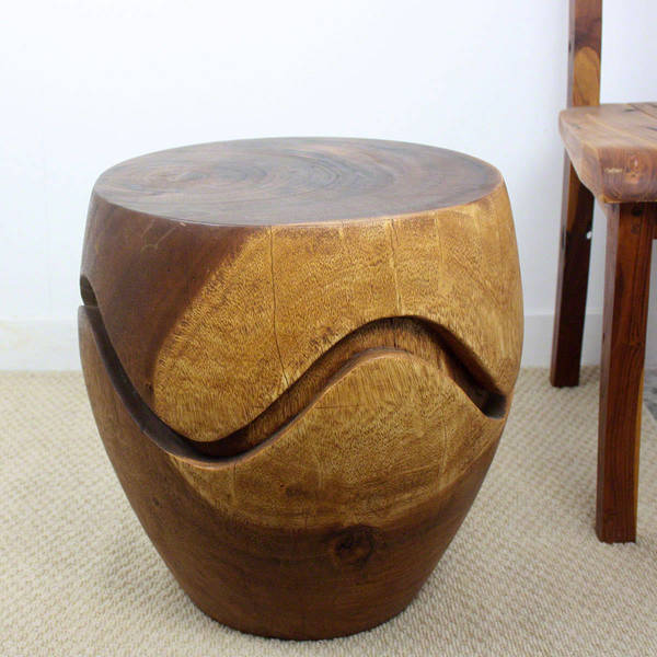 Handmade Barrel Puzzle Drum Table (Thailand) - 18