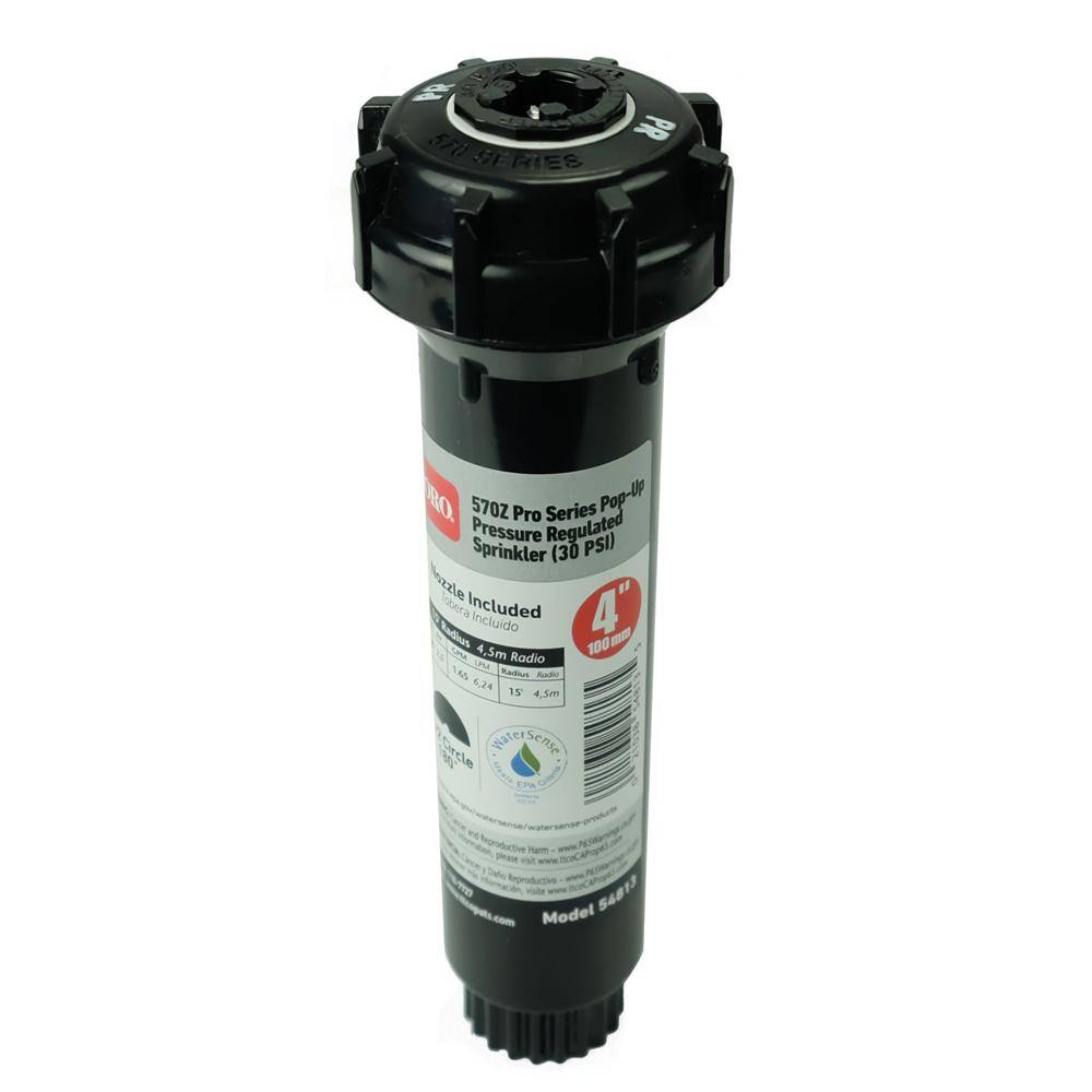 Toro 570Z Pro 4 in. 15 ft. Half Circle Pressure-Regulated Pop-Up Sprinkler 54813