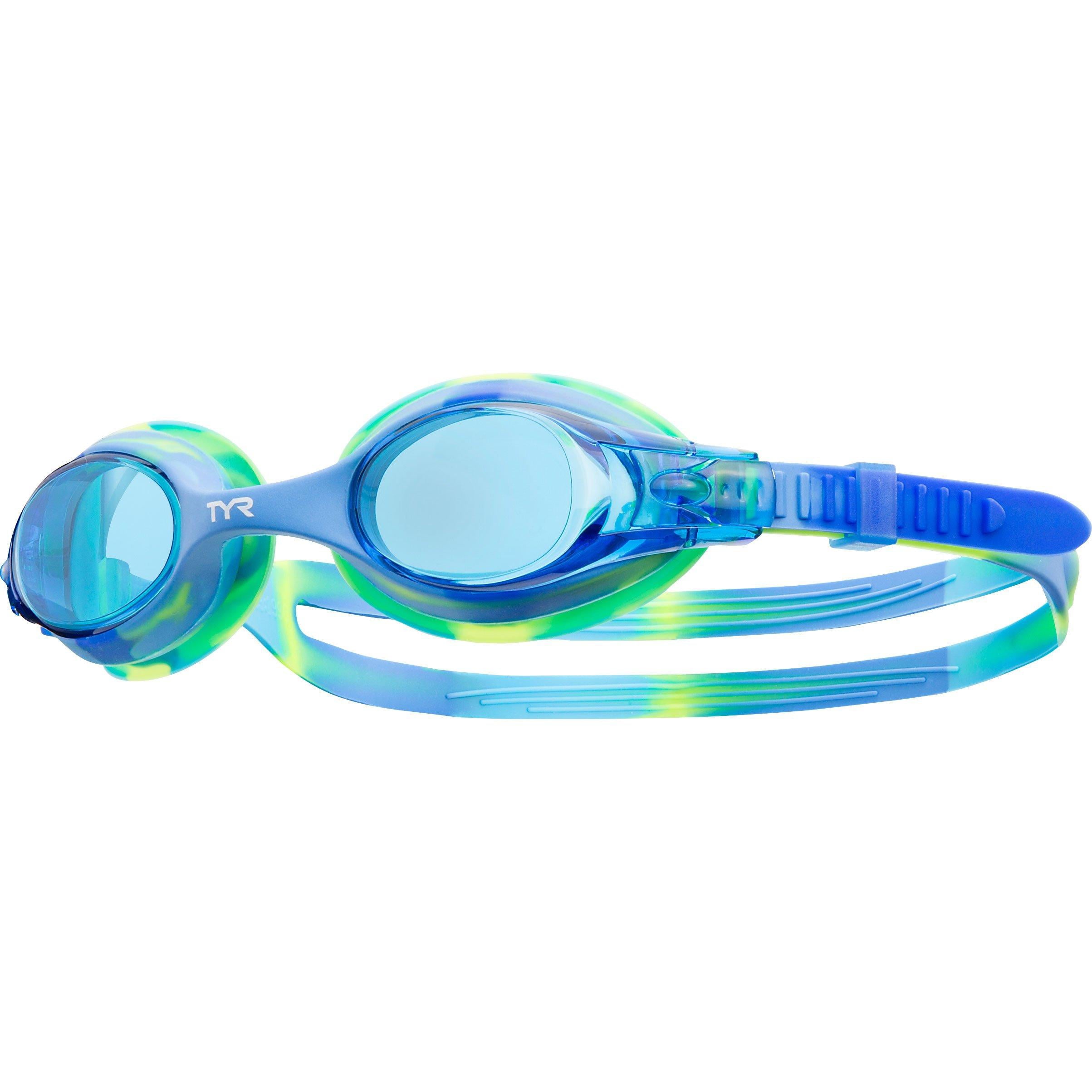 TYR Blue and Green Swimming Sport Goggles