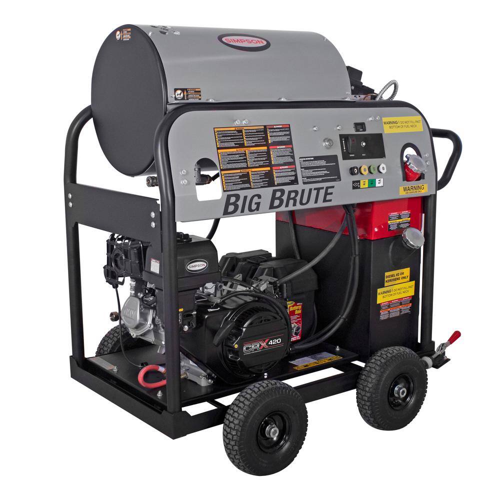 SIMPSON 4000 PSI at 4.0 GPM CRX 420 (49 State) with Comet Industrial Triplex Pump Hot Water Professional Gas Pressure Washer 65129