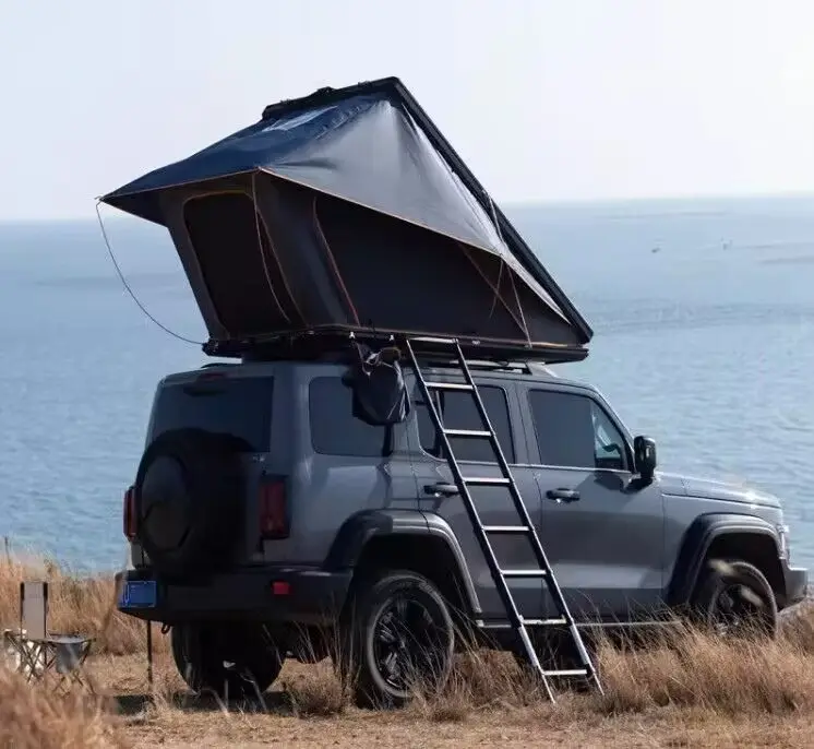 HOTO New Style 2 4 Person Waterproof Camping Aluminium Hard Shell Pop Up Rooftop Tent Camping  Car Roof top Tent