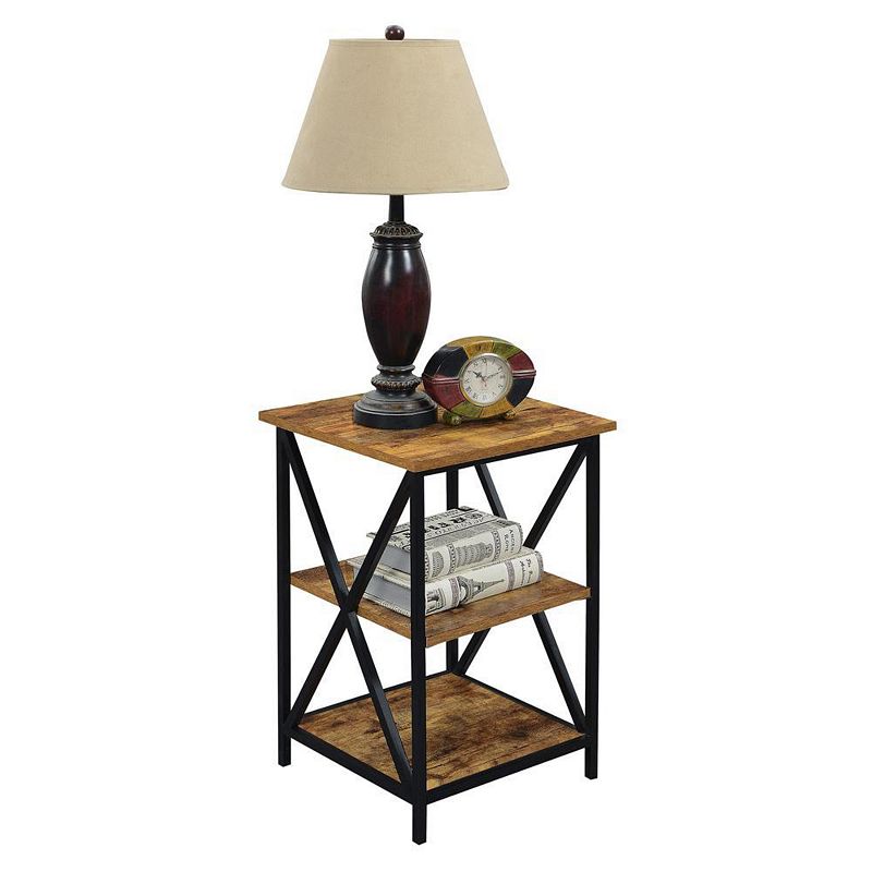 Convenience Concepts Tucson 3 Tier End Table， Brown/Black