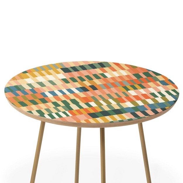 Gigi Rosado Pastel Mosaic Side Round Table Deny Designs