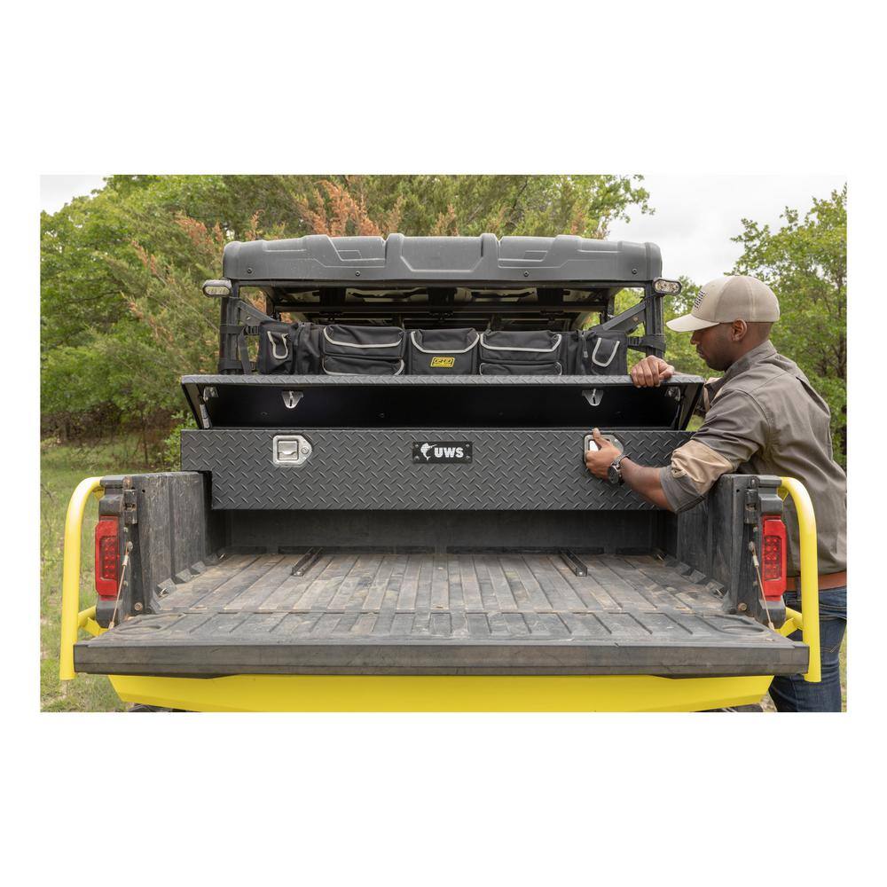 UWS 59.063 in. Matte Black Aluminum Full Size Crossbed Truck Tool Box EC10903