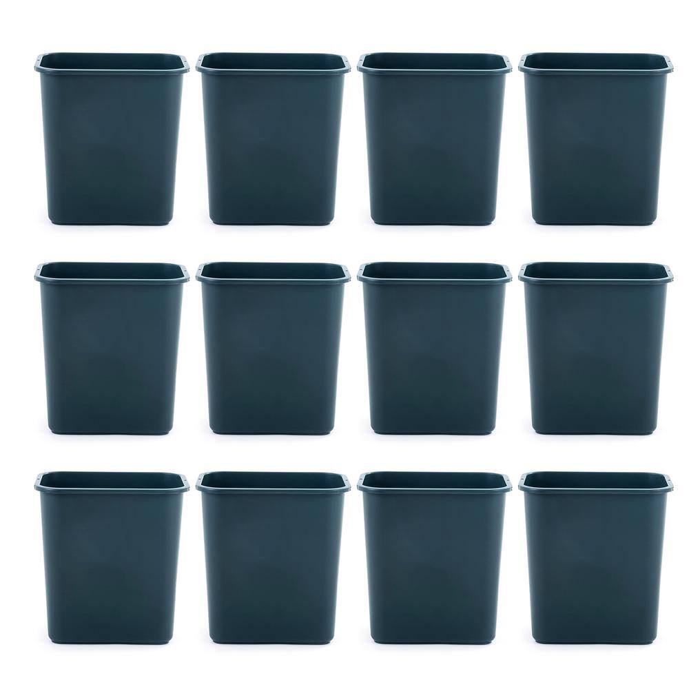 28 Qt. ECOSolutions Recyclable Plastic Trash Wastebasket WB0332-12pack