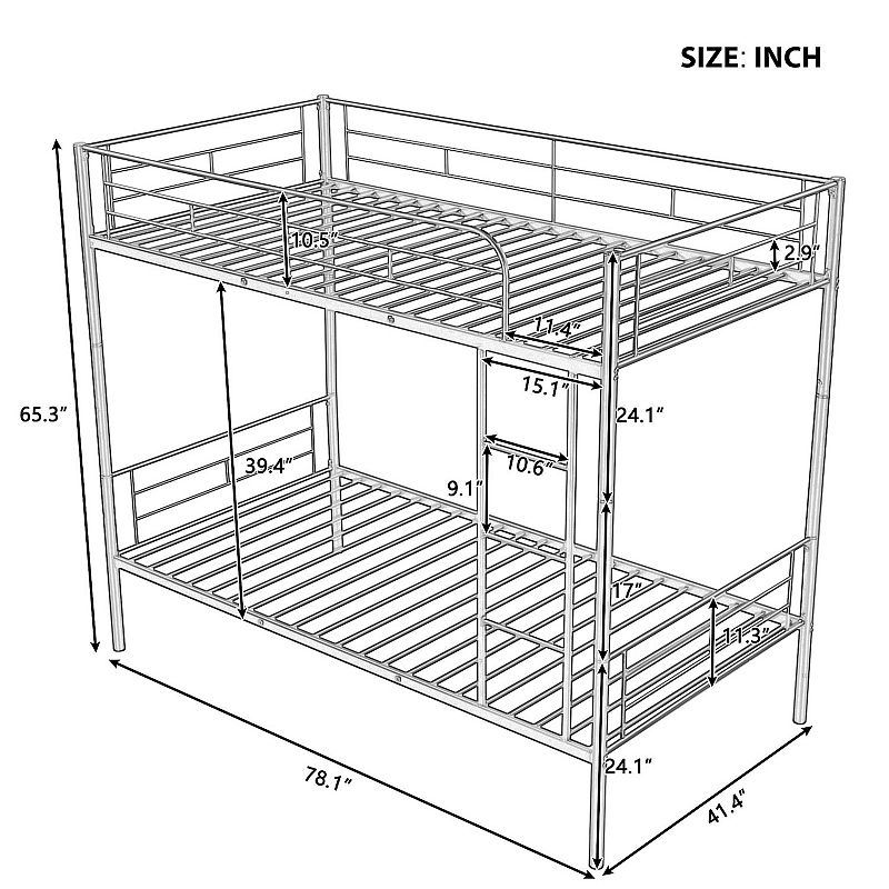 Merax Metal Bunk Bed