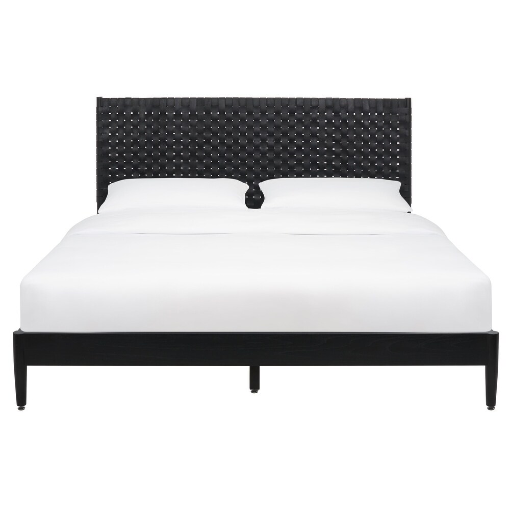 SAFAVIEH Couture Cassity Leather Headboard Bed