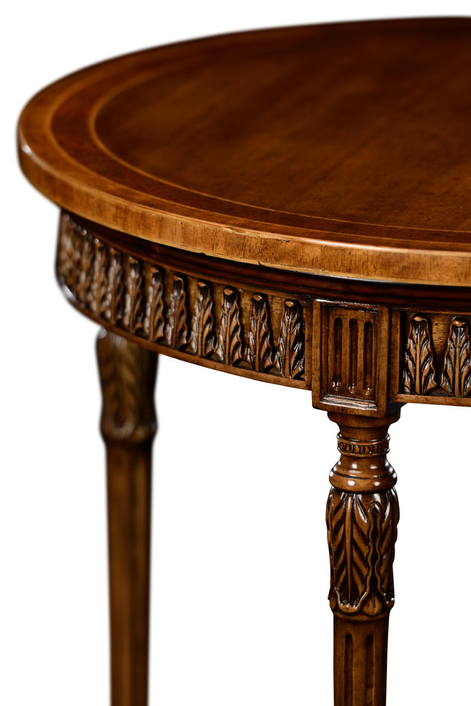 Napoleon III Style Round Side Table With Fine Inlay   Victorian   Side Tables And End Tables   by HedgeApple  Houzz