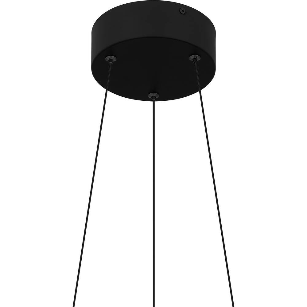 Hampton Bay Turrill 35-Watt 6-Light Matte Black Integrated LED Candle-Style Chandelier HD7991A