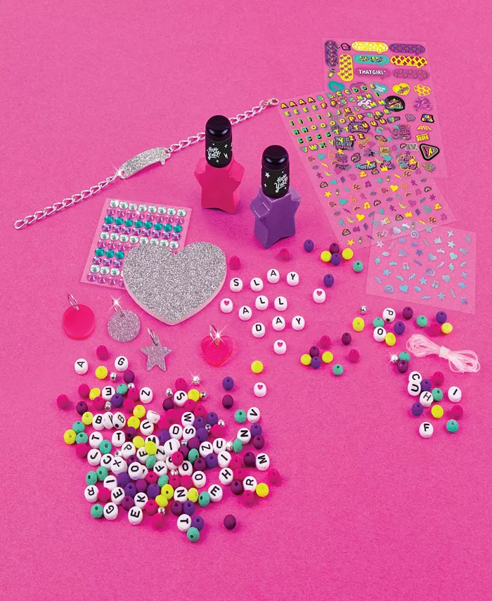 That Girl Lay Lay Express Yo Self DIY Nail Art Bracelets Kit Create 6 Bracelets  Make It Real  Nickelodeon  209 Pieces  Coordinate Nails Bracelets For Fresh Fashion  includes Nail Polish Accessories  All in one  DIY Jewelry Kit  Arts Crafts