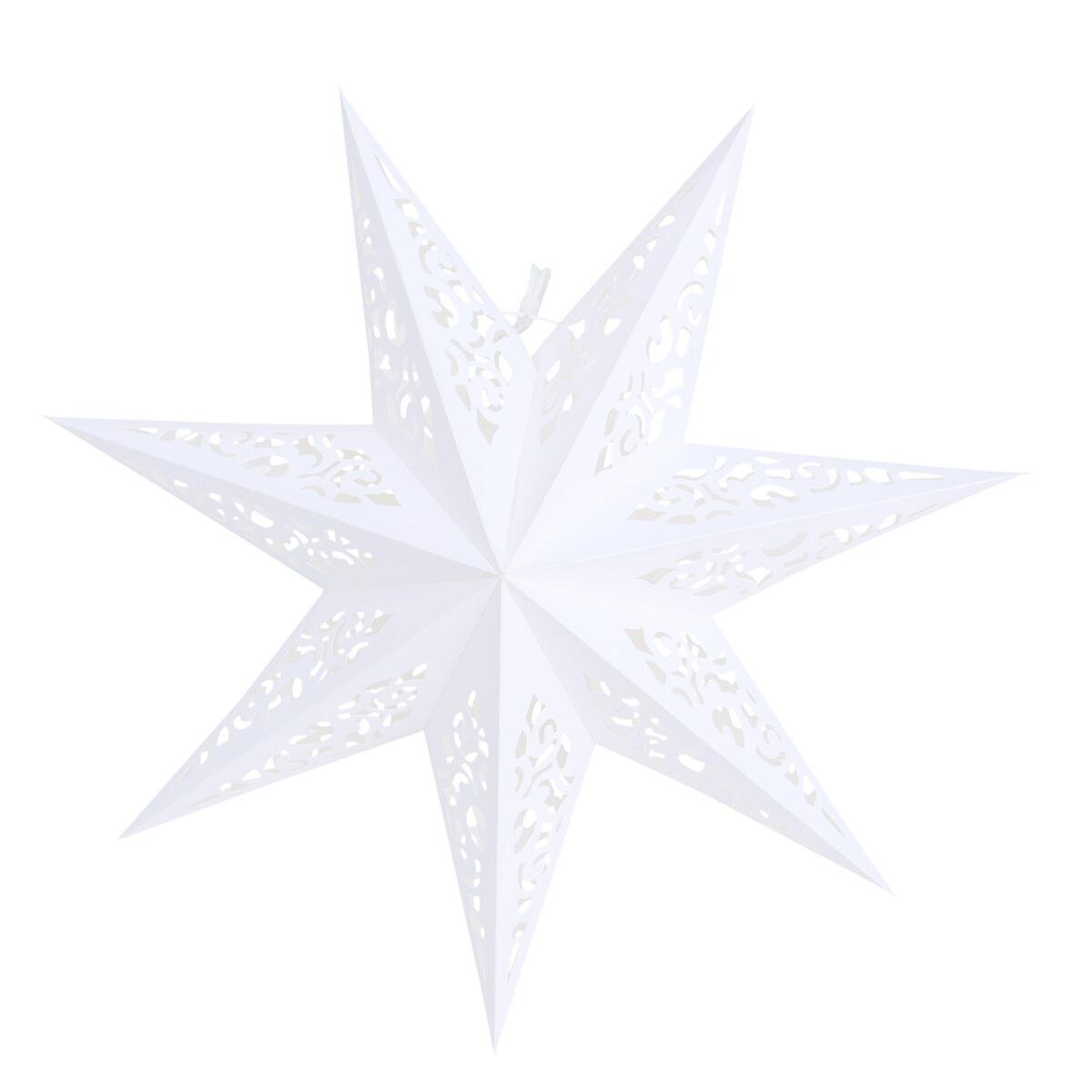 45cm Hollow Out Star Party Light Cover Window Grille Home Bedroom Night Light Cover (white)