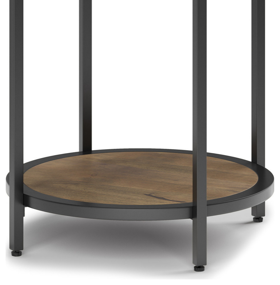 Jenna Round Side Table   Industrial   Side Tables And End Tables   by Simpli Home Ltd.  Houzz