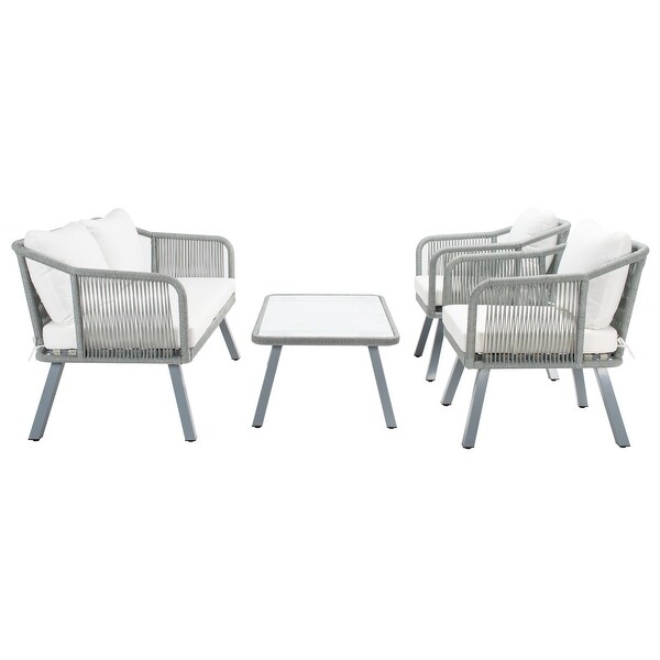 SAFAVIEH Outdoor Torsla 4Piece Rope Patio Set