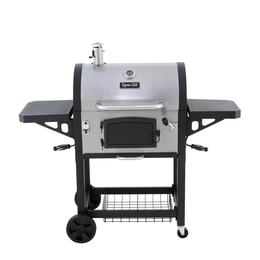 DynaGlo HeavyDuty Large Charcoal Grill in Black and Stainless Steel