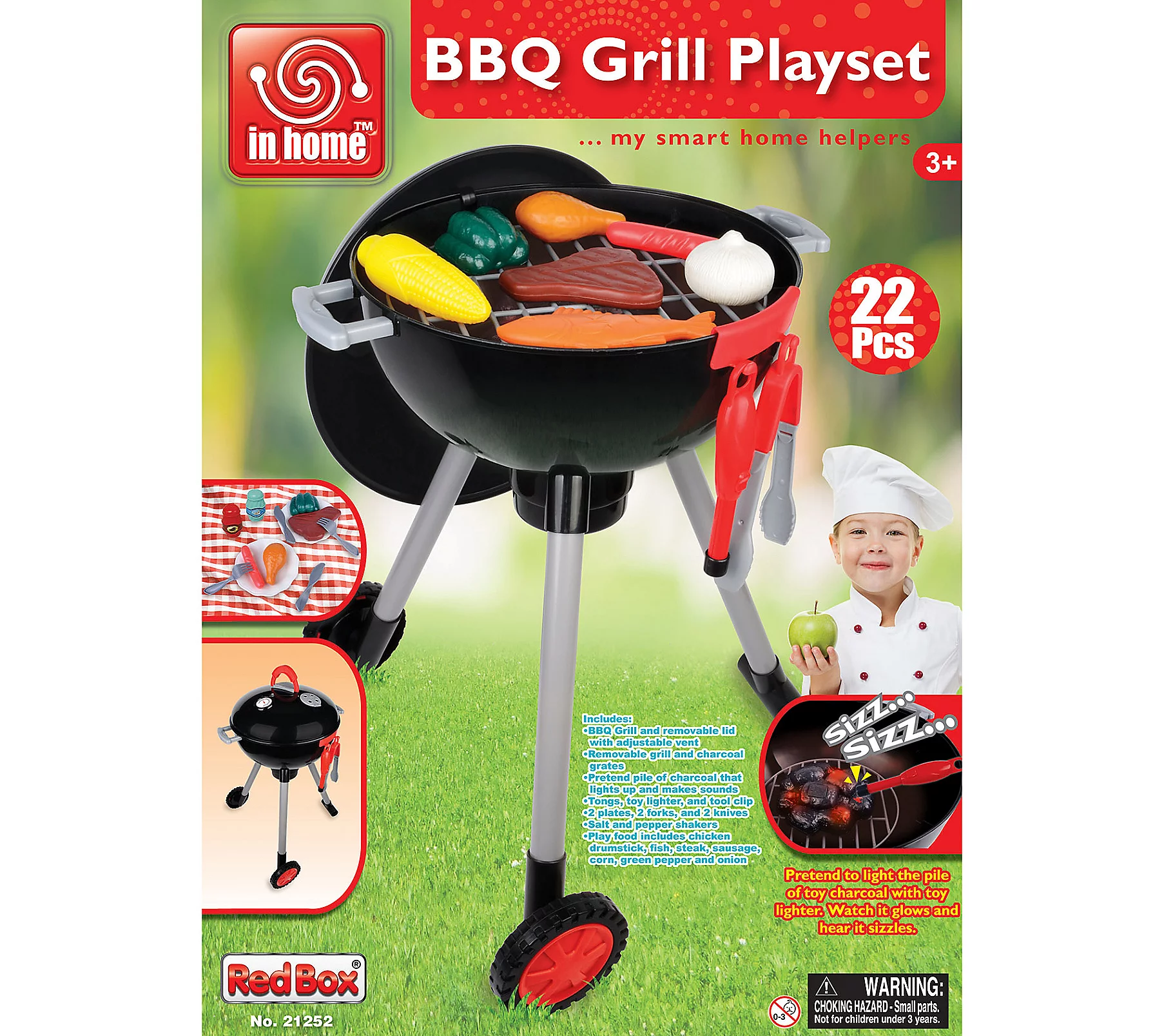 Red Box Toy Factory Light and Sound BBQ Grill Set