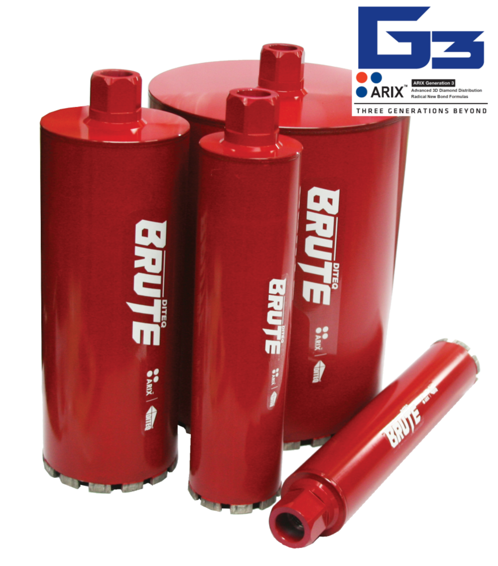 6 Brute Wet Only Concrete Core Bits ;