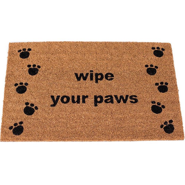 Birdrock Homewipe Your Paws Coir Doormat 18 X 30