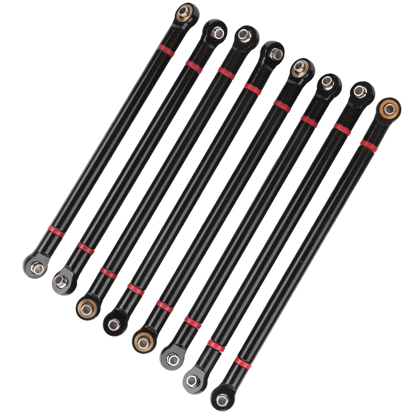 8pcs Metal Pull Rod Kit Upgrade Modified Parts For Aixal Scx10 1/10 Simulation Crawler Carblack