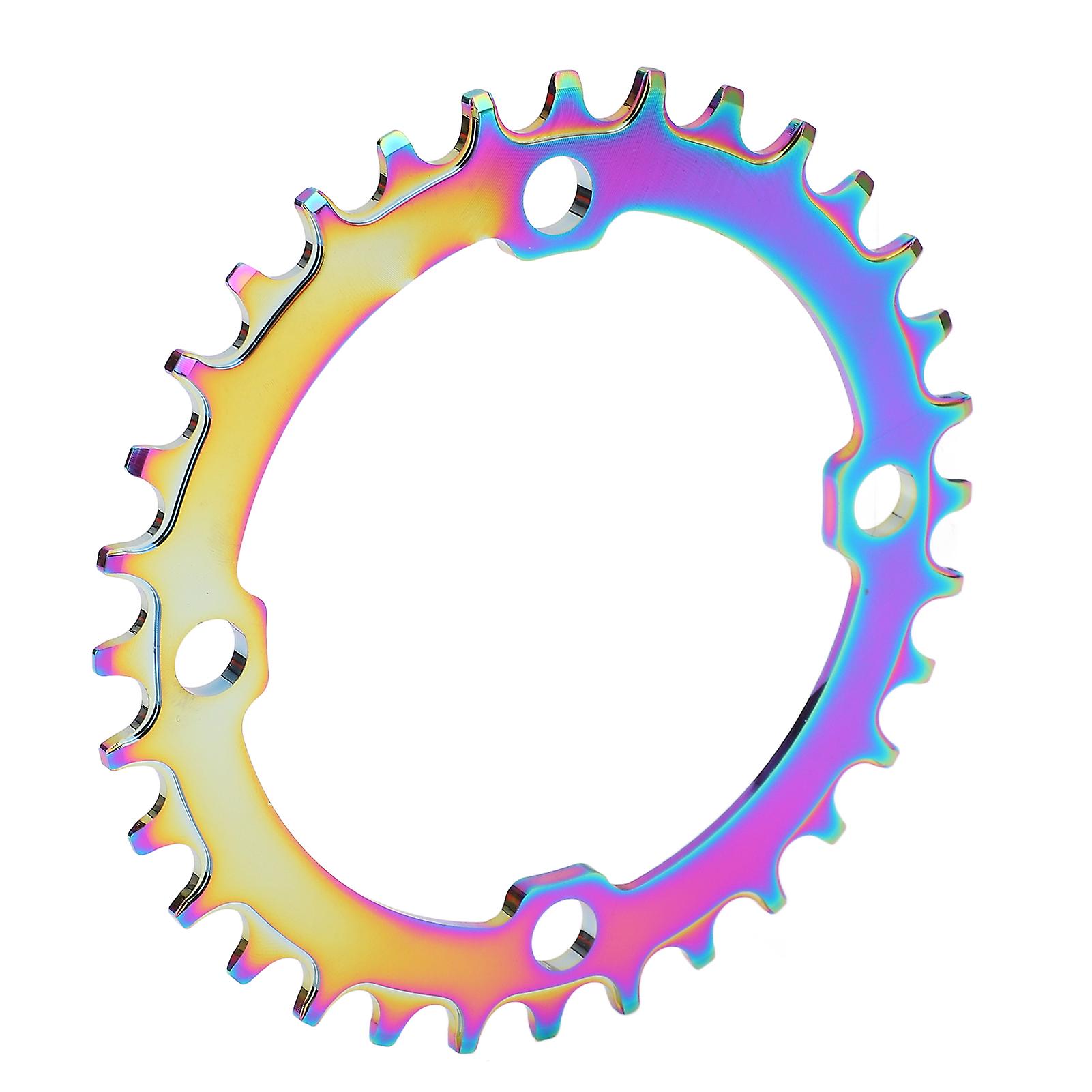 104 Bcd Mountain Bicycle Narrow Wide Round Chainring Repair Colorful Single Chain Ring32t Round Chainring/ 104bcd