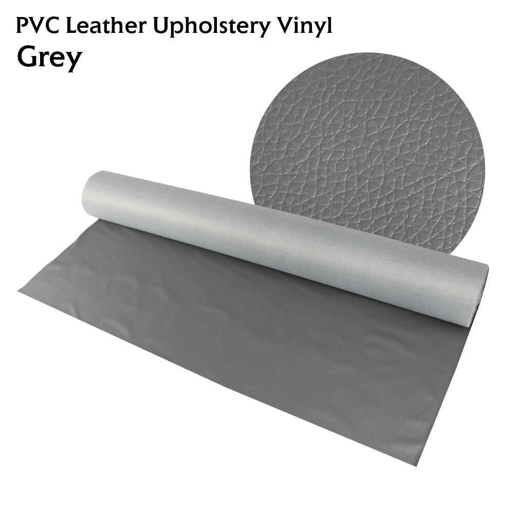 Car andMarine Vinyl Faux Leather Upholstery Black/Gray Repair in/Patch Up Seat Shole Shedding 54