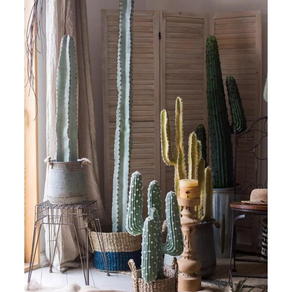 RusticReach Artificial Cactus in Pot Various Styles