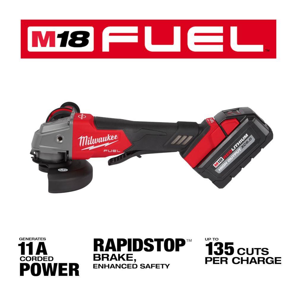 MW M18 FUEL 18V Lithium-Ion Brushless Cordless 4-12 in.5 in. Grinder with HACKZALL Reciprocating Saw 2880-22-2719-20