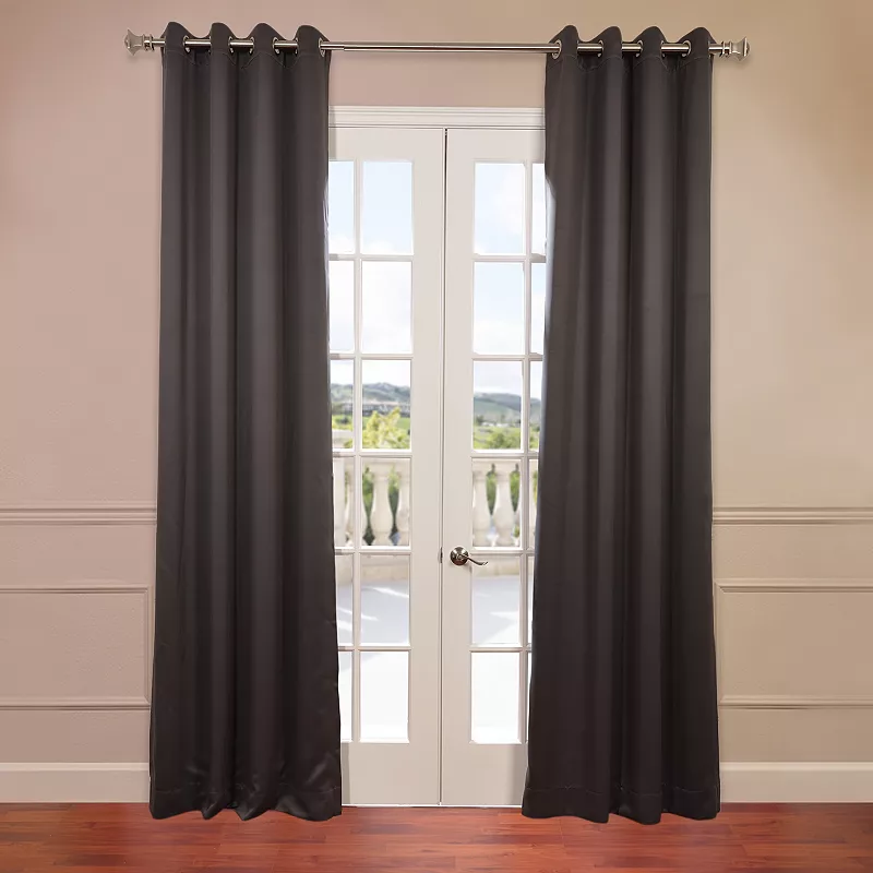 EFF Solid Blackout Grommet Set of 2 Window Curtains