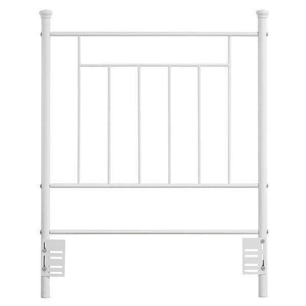 White Iron Frame Twin Headboard - - 36061698