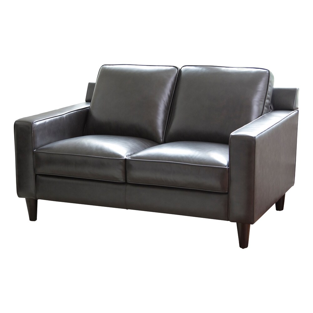 Abbyson Milton Top Grain Leather Loveseat