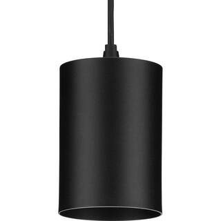 Progress Lighting Cylinder Collection 5 in. 1-Light Black LED Modern Outdoor Pendant Hanging Light P550099-031-30