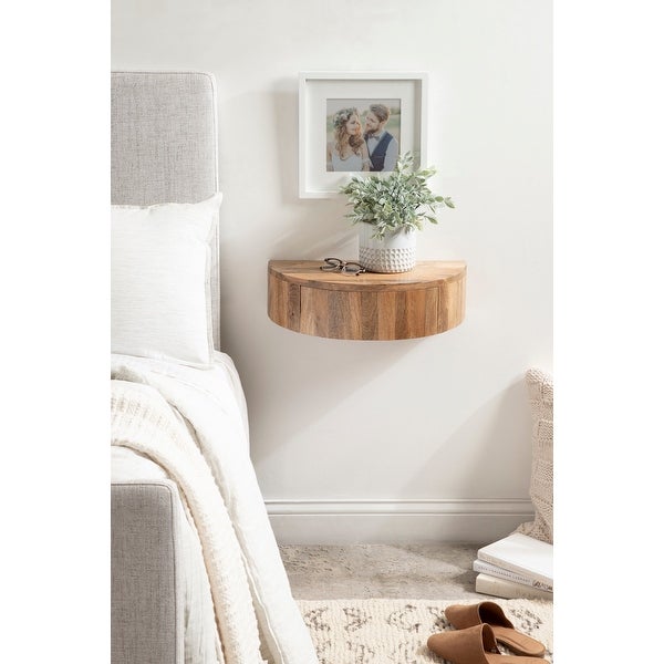 Kate and Laurel Reid Floating Wood Side Table - 20x11x6