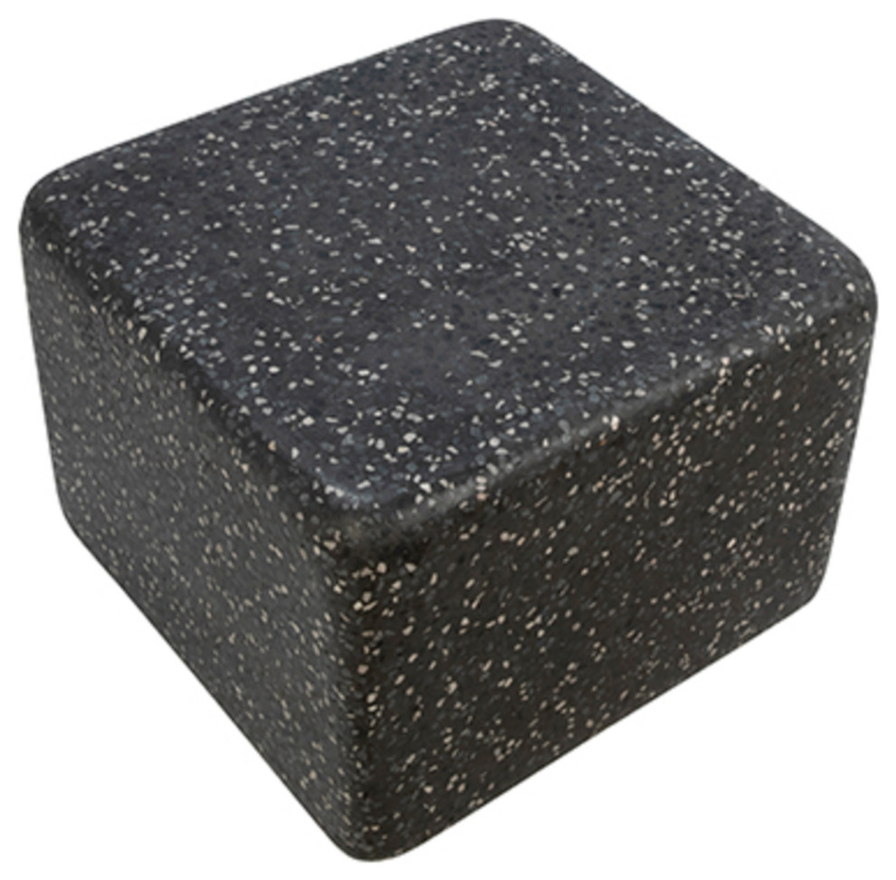 Black Terrazzo Cube Side Table   Contemporary   Outdoor Side Tables   by Design Mix Furniture  Houzz