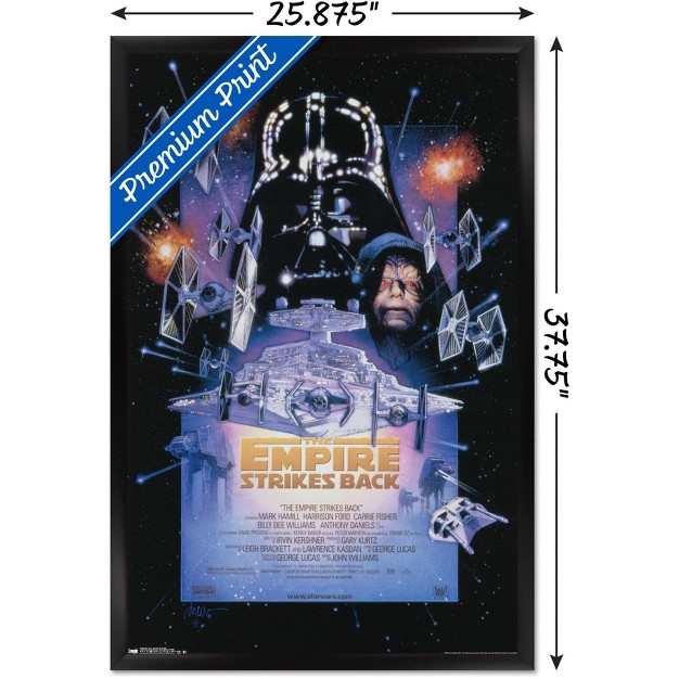 Trends International 24x36 Star Wars The Empire Strikes Back One Sheet Framed Wall Poster Prints