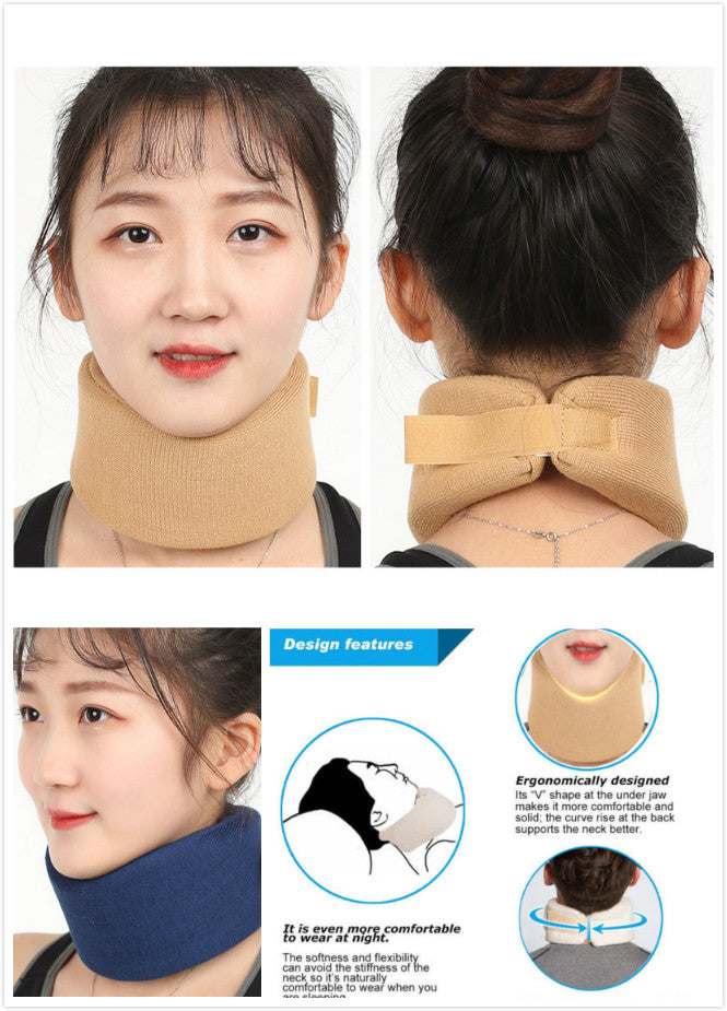 Comfort Cervical Collar Neck Relief Traction Brace Support Stretcher Inflatable U Shape Pillows