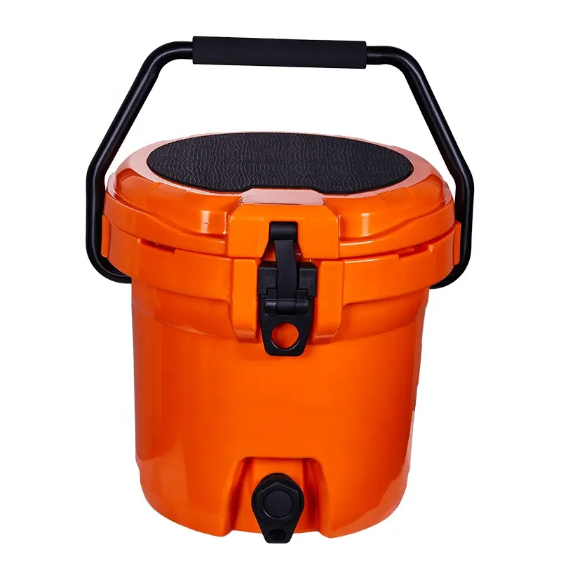 2.5g 10qt Portable Plastic Round Cooler Bucket Ice Chest Hard Coolers For Camping Hiking Cooler Box With Handle