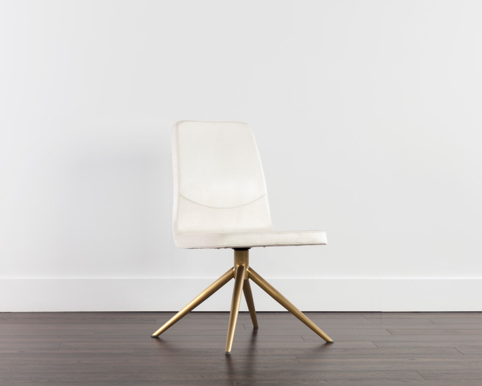 Hilda Swivel Dining Chair Vienna Cream   Midcentury   Dining Chairs   by Sunpan Modern Home  Houzz