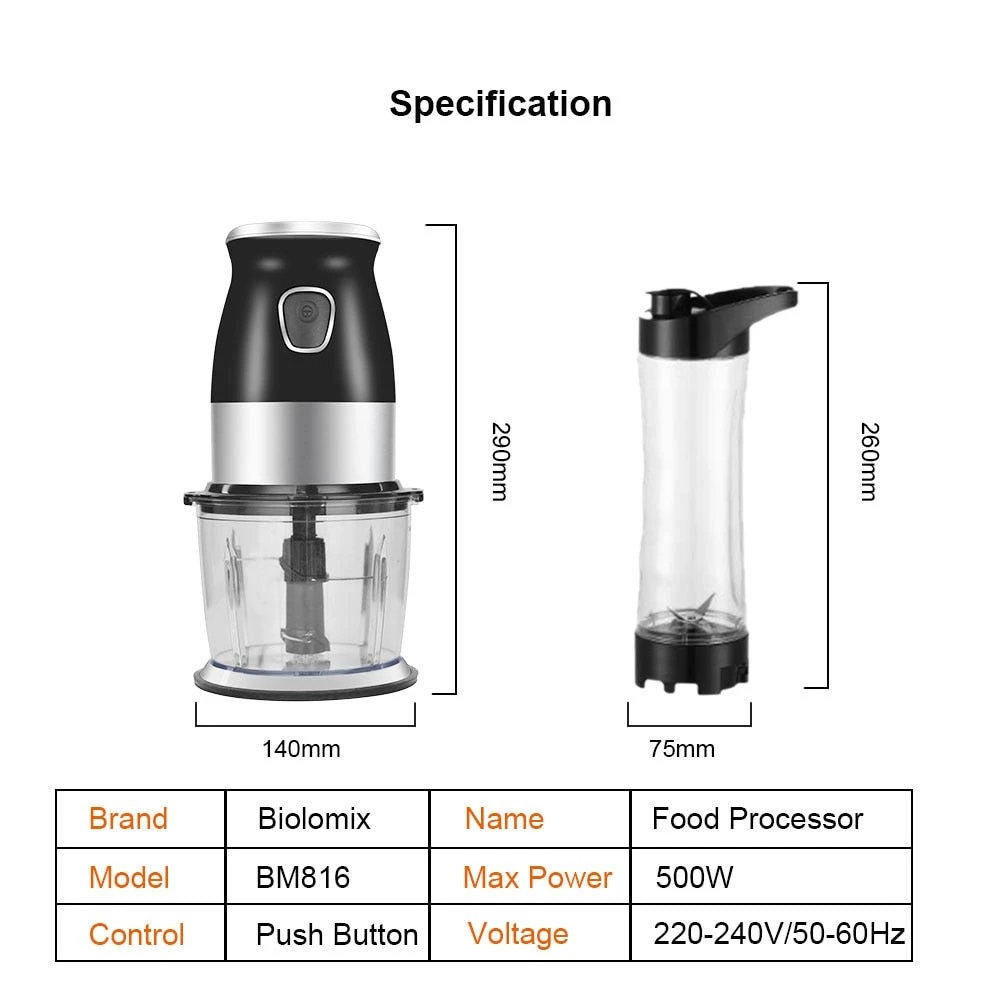 BPA FREE 500W Portable Personal Blender Mixer