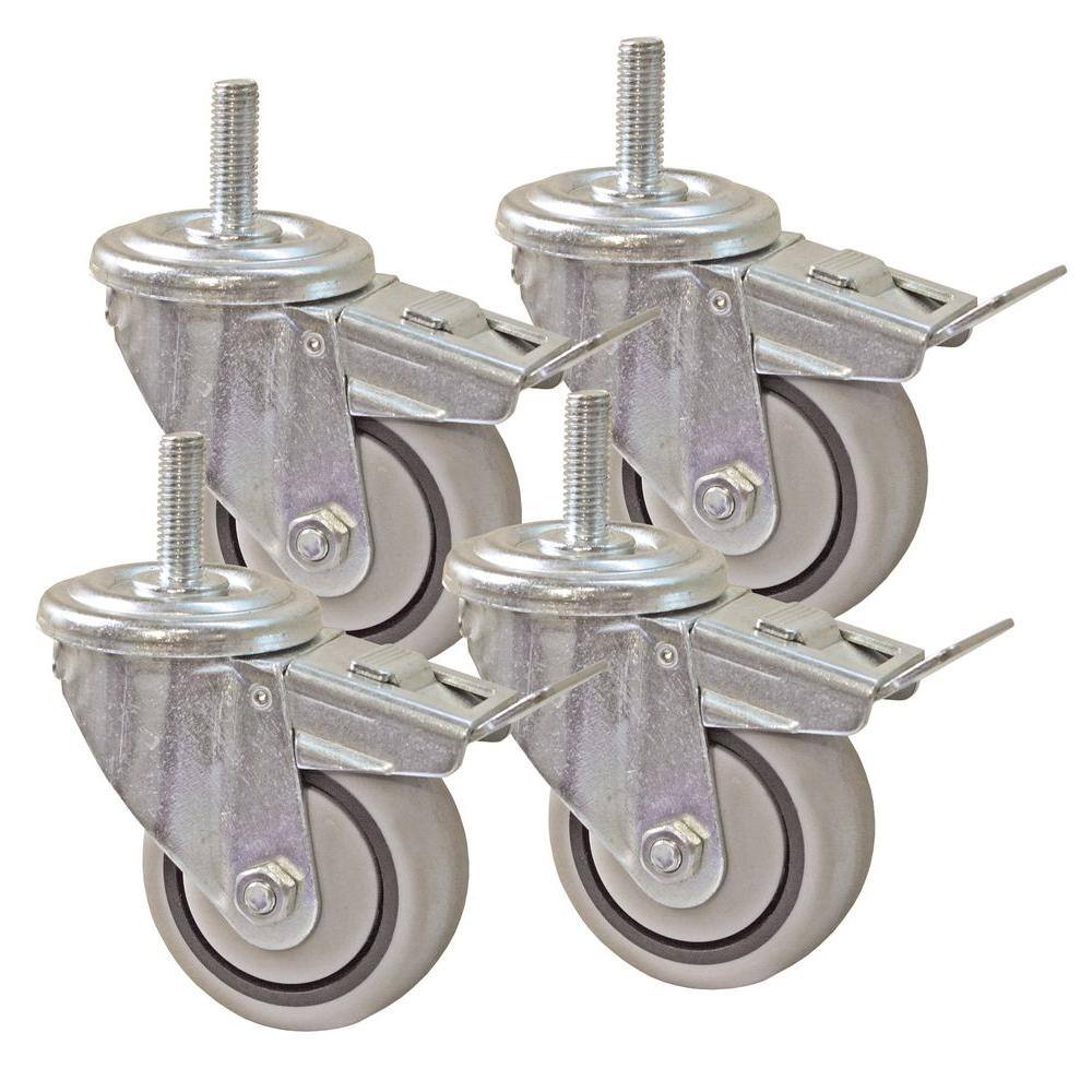 Kreg 3 in. Dual Locking Caster Set (Set of 4) PRS3090