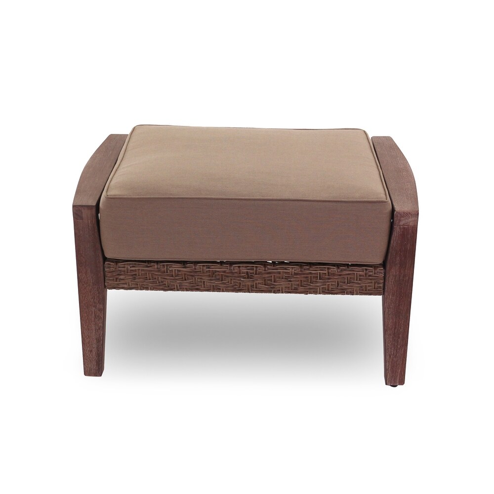 Courtyard Casual Bridgeport II 6 pc Loveseat Group with Ottomans Includes: 1 Loveseat  1 Coffee Table  2 Club Chairs  2 Ottomans