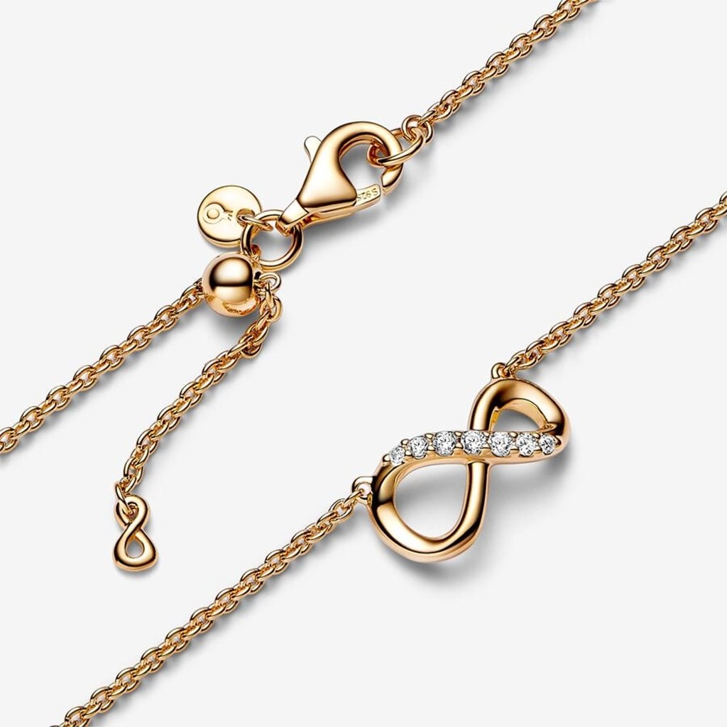 PANDORA  Sparkling Infinity Collier Necklace in 14k Gold-plated mix